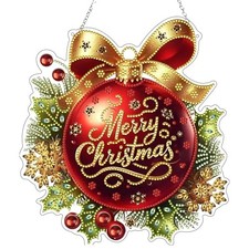 DIY Diamond Art Painting Wreath Kits  Special Shaped Rhinestone Merry Christmas