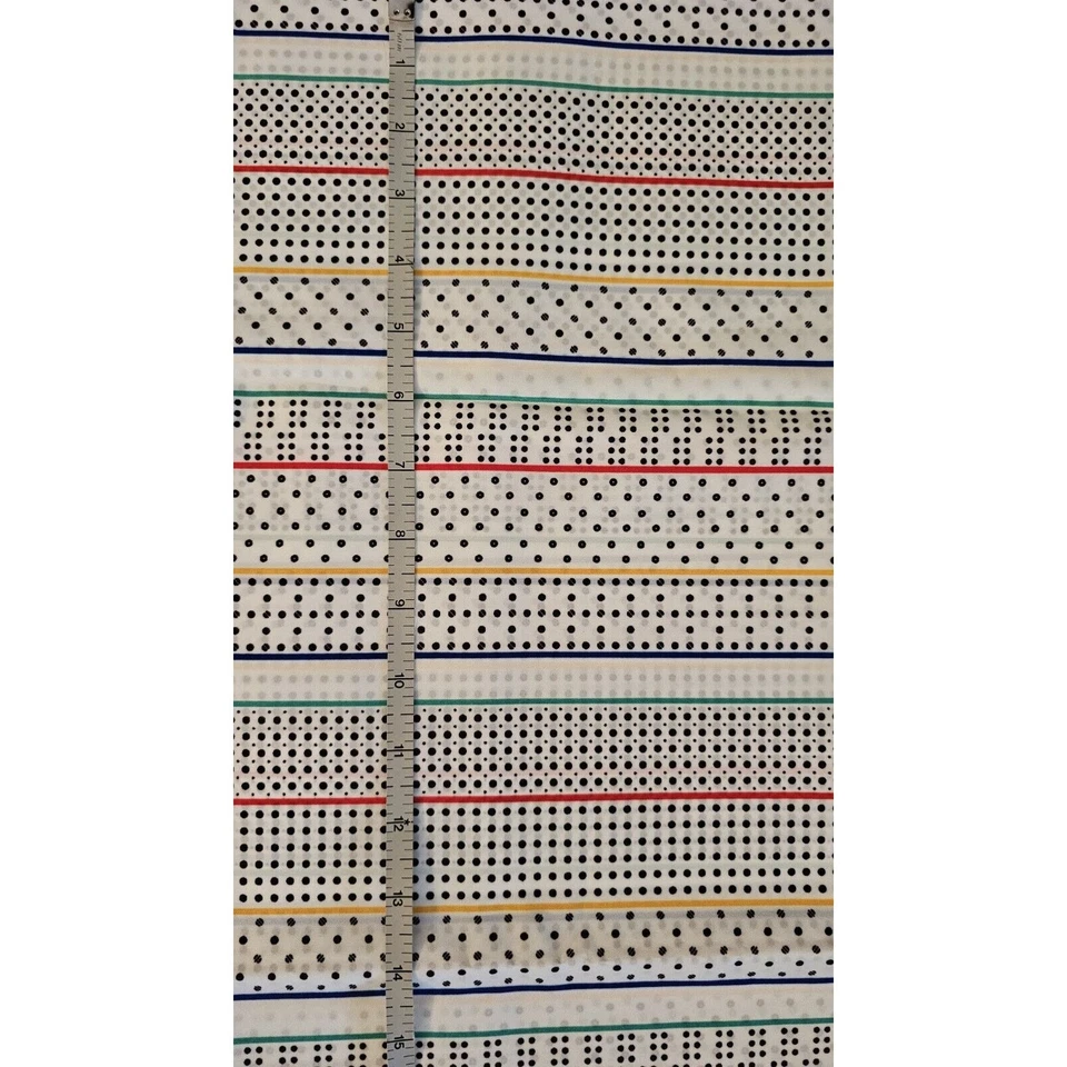 Estampado Hampton Print Works Vintage 64" W X 94 L-60-70 estampado forrado a lunares Foto 2 de 4