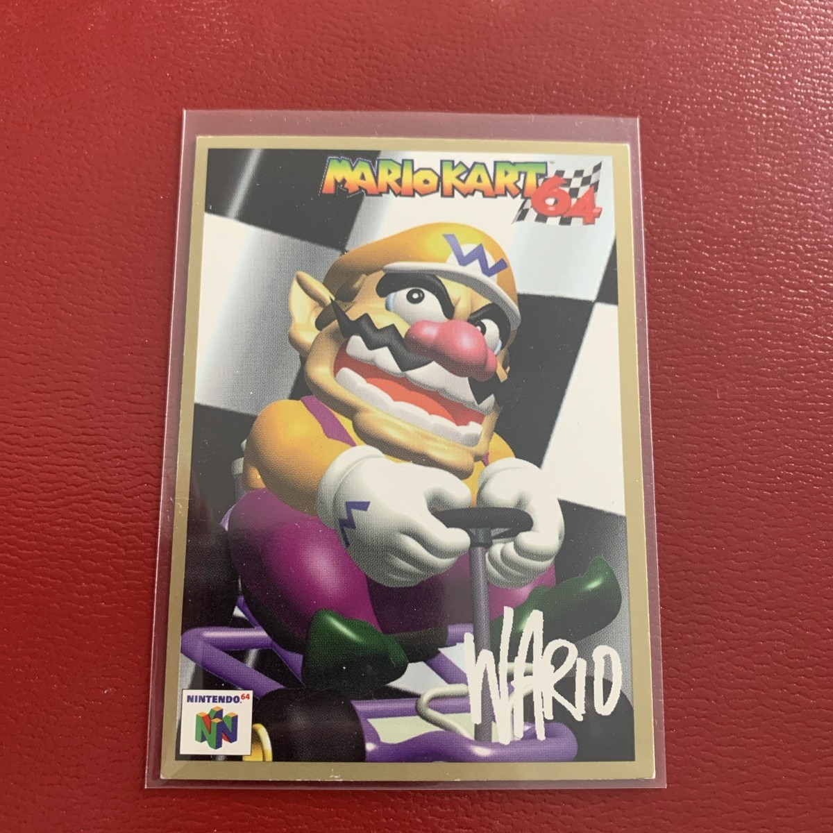 RARE 1997 Nintendo Power Tips Mario Kart 64 N64 Card #16 Wario