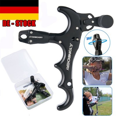 Bogenschießen Compound Bogen Release Aids 4 Finger Trigger Grip Caliper Daumen