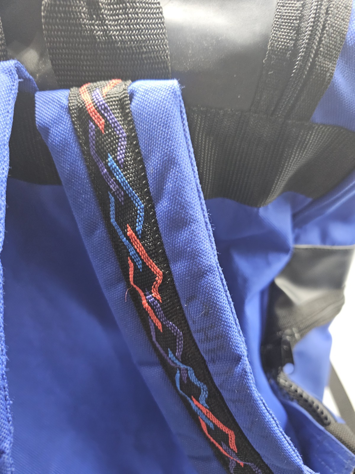 Vintage 90s  Speedo Large Blue Backpack Book Bag Swim Bag Sports Tribal Straps