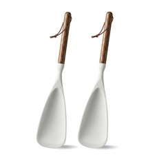 Silicone Spatula Cooking Spoon 2 Pcs with Wood Handle Great for Cooking and S...