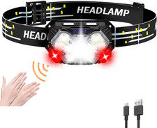 Lampada Frontale a Led,Torcia Da Testa 5000 Lumen,9 Led,Funzionamento a Batteria