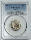 1913 Buffalo Nickel Type-1 PCGS MS 65 GEM BU First Year of Issue