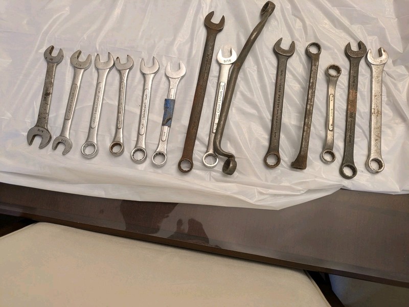 Lot Of 14 Assorted 1/2 & 9/16 Inch US SAE Wrenches