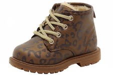 OshKosh B'gosh Toddler Girl's Monica Fur Lined Brown Leopard Ankle Boots Shoes