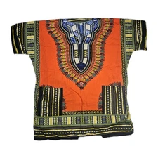 VTG Dashiki Shirt African Angelina Tribal Shirt Unisex.Cotton.XXL Check Measures
