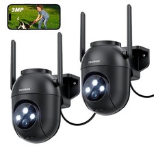Outdoor Security Camera 3MP WiFi 360  Tracking Night Vision Home Surveillance