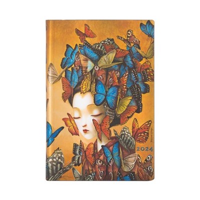 Paperblanks Kalender 2024 Madame Butterfly Vertikal - Mini