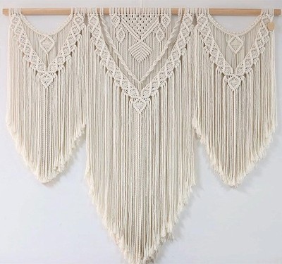 FZHLR Macrame Wall Hanging large 44''X38'' Boho Home Wall Decor Geometric Woven...