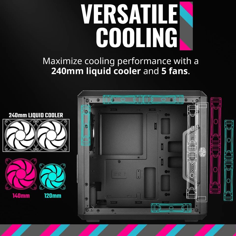 Cooler Master Master Box Q300l Micro-atx Case With Dust Filters And Cooling S... - Image 4 of 4