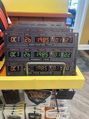 Universal Studios Back To The Future Delorean Time Circuit Wooden Sign Exclusive