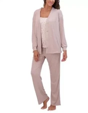 Live 2 Lounge Women's 3-Piece Cooling Effects Lounge Set Size Large (12/14) Tan