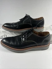 Johnston Murphy Upton Plain Toe Men's Size US 10M Black Leather Oxford Shoes