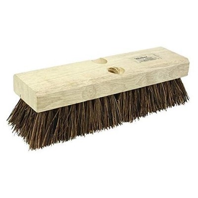  44026 Heavy Duty Deck Scrub Brush with Natural Bristles for Wooden 10'' Palmyra