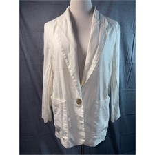 1554-a new day Cream Single-Button Notch Lapel Blazer