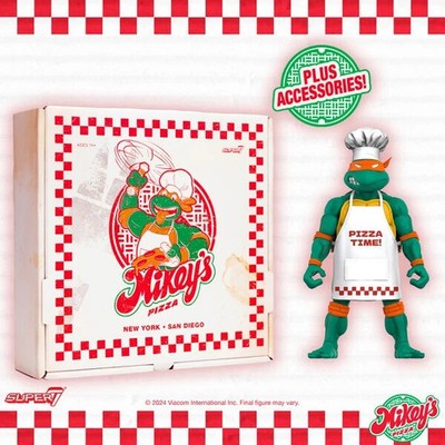 Super7 SDCC 2024 Exclusive - TMNT Mikey s Pizza Chef Michelangelo Figure