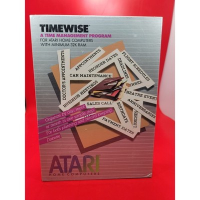 Vintage Atari 400/800 Timewise Time Management Program Computers 1982 New Seald
