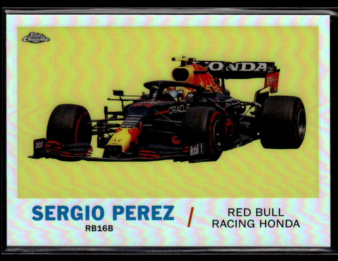 2021 Topps Chrome Formula 1 #T61-SP Sergio Perez 1961 Topps Sports Cars 3002B