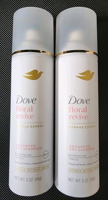 (2) Dove Floral Revive Advanced Dry Shampoo 5 oz Refresh Rose Oil