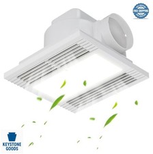Bathroom Exhaust Fan with LED Light 10 Inch 145 CFM 1.0 Sone Quiet Ceiling Vent