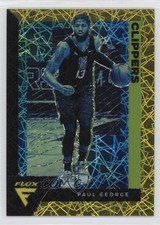 2020-21 Panini Flux Gold Laser Prizm 3/10 Paul George #74 8e1