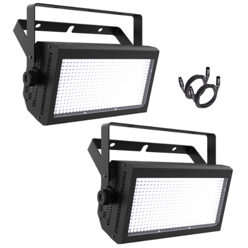 2 x panneau de choc Chauvet DJ 480 DEL stroboscopique haute puissance clignotant - Photo 1/6