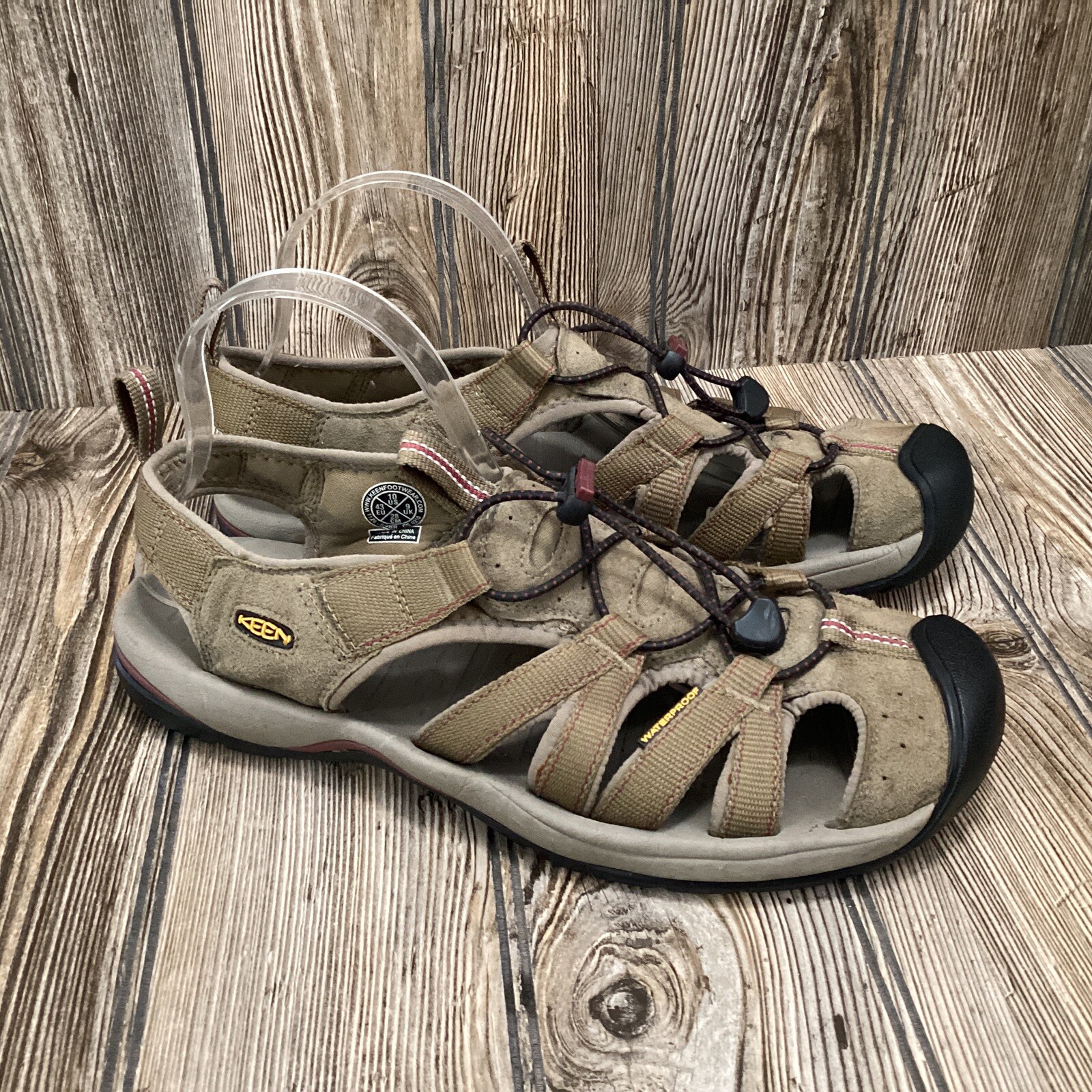 Sandali Keen uomo impermeabili marroni outdoor pelle coulisse 1126 SGBR taglia 10