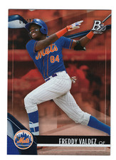 2021 Bowman Platinum Orange FREDDY VALDEZ #TOP-64 Rookie RC SP SSP Mets /25
