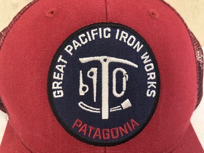 VTG Patagonia Great Pacific Iron Works Trucker Cap Hat Burgundy | eBay