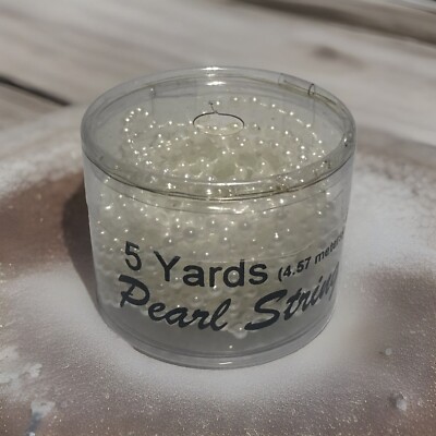 4mm Pearl String Container * Approx 4 Yards Remaining
