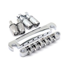1 Set 6 String Guitar Tune-O-Matic Bridge Tailpiece for Les Paul Guitar Chrome