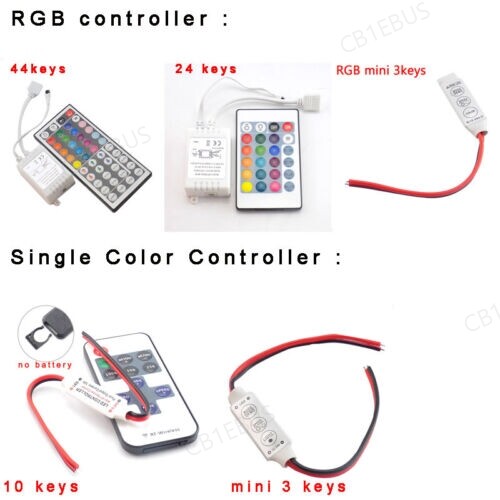 12V wire RF IR Box Remote Controller 24 44 3 Keys for RGB LED Light ...