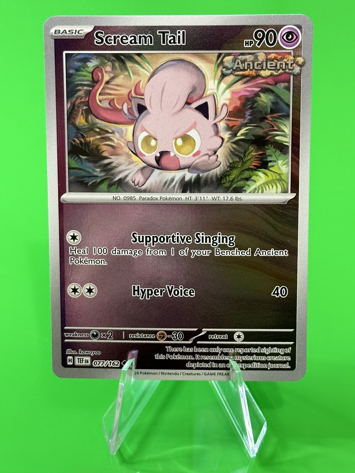 ⭐⭐Pokemon Scream Tail S & V Temporal Forces Reverse Holo Uncommon 077/162 NM!!⭐⭐