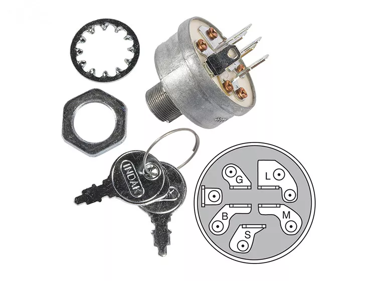 Indak Lawn Mower Ignition Starter Switch MTD 925 1396A Snapper 1686734SM