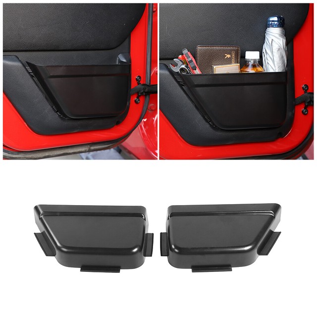 2x Rear Car Door Storage Box Organizer Tray for 4DoorJeep Wrangler JK