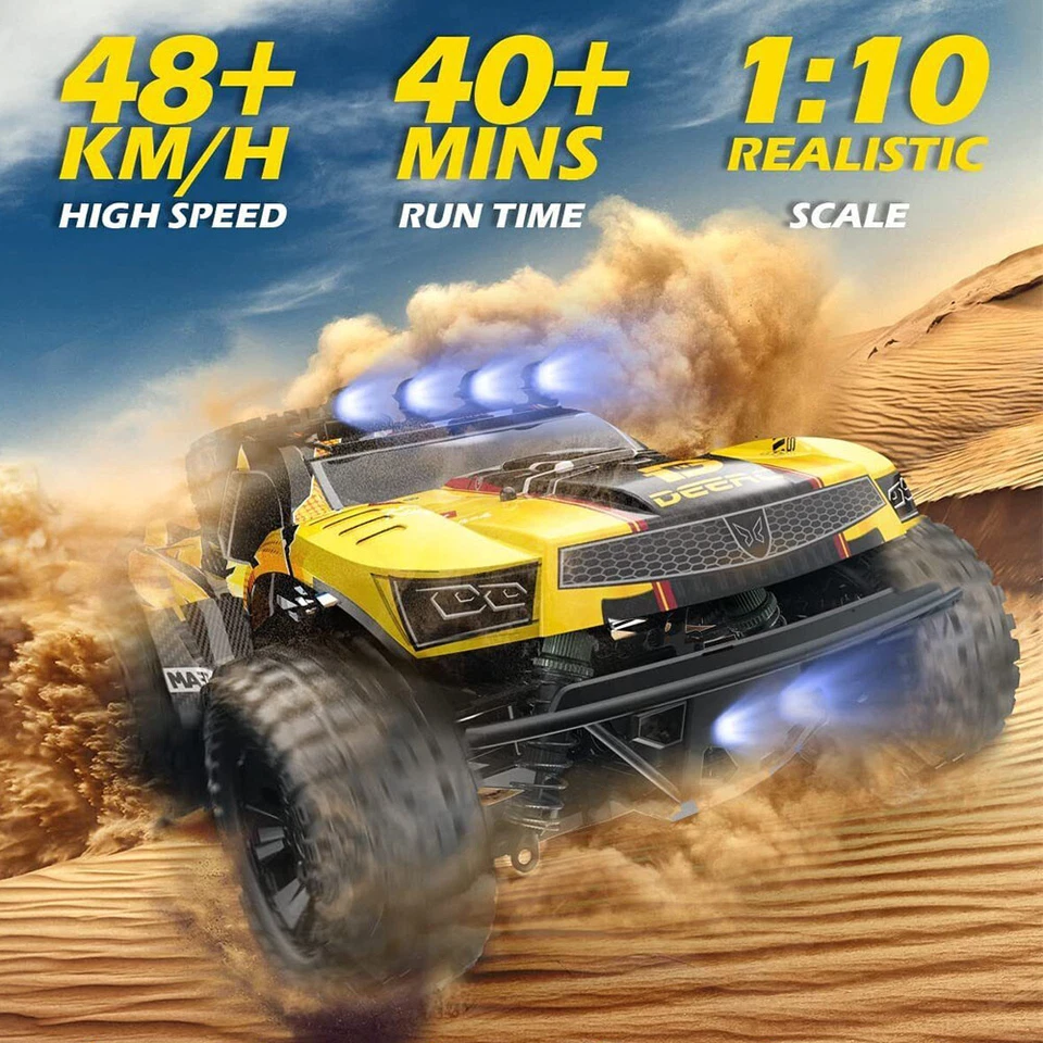 DEERC 9201E 1:10 Large RC Car Off Road 48 km/h 4x4 Off-Road Monster Crawler Toy - Image 2 of 4