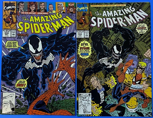 AMAZING SPIDER-MAN #332-333 (MARVEL 1990) EARLY VENOM COVER | VF 8.0 OR BETTER
