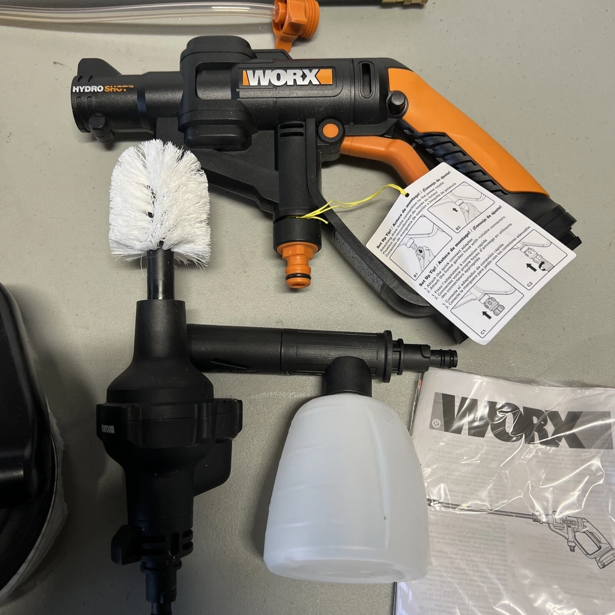 WG625.4 WORX 20V Hydroshot With Car Cleaning Kit eBay