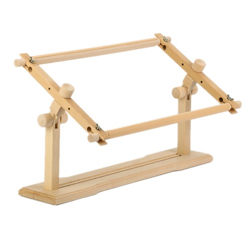 Rotated Embroidery Frame Stand Adjustable Cross Stitch Frame Needlepoint Table - Picture 10 of 14