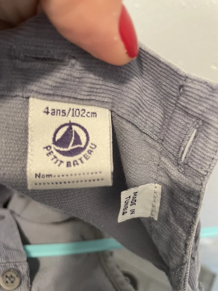 Vestido Petit Bateau Azul 4 T Foto 3 de 3