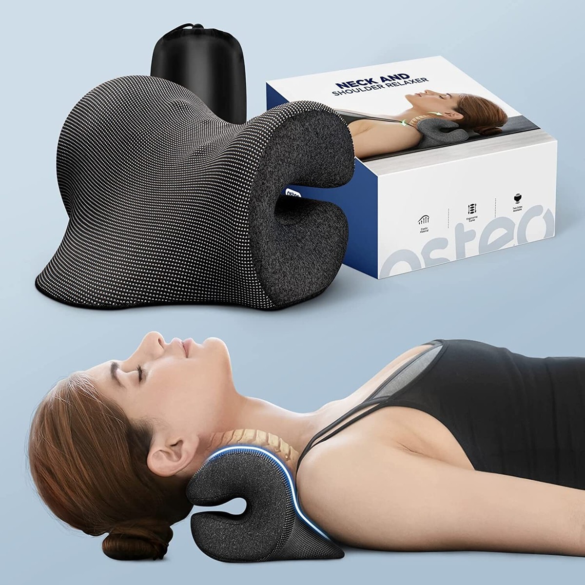 Osteo Neck Stretcher, Chiropractic Pillow for TMJ Headache Spine