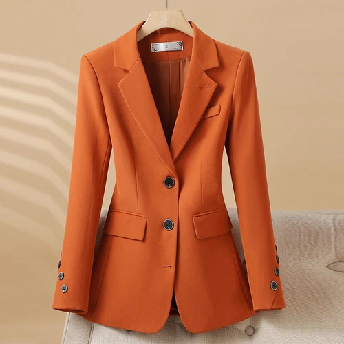 Business Women Fall Winter Slim Career Elegant Workwear Suit Blazer Jacket Coat - Picture 3 of 10