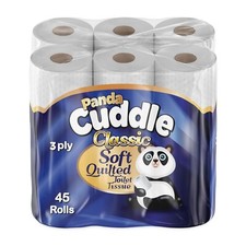 9- 18 - 45 - 90 Rolls Panda Cuddle Classic Soft Quilted 3 Ply Toilet Bulk Buy