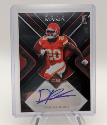 Darius Rush 2023 Wild Card Football AMTR-A Auto Mania Rookie RC #d/5 Chiefs