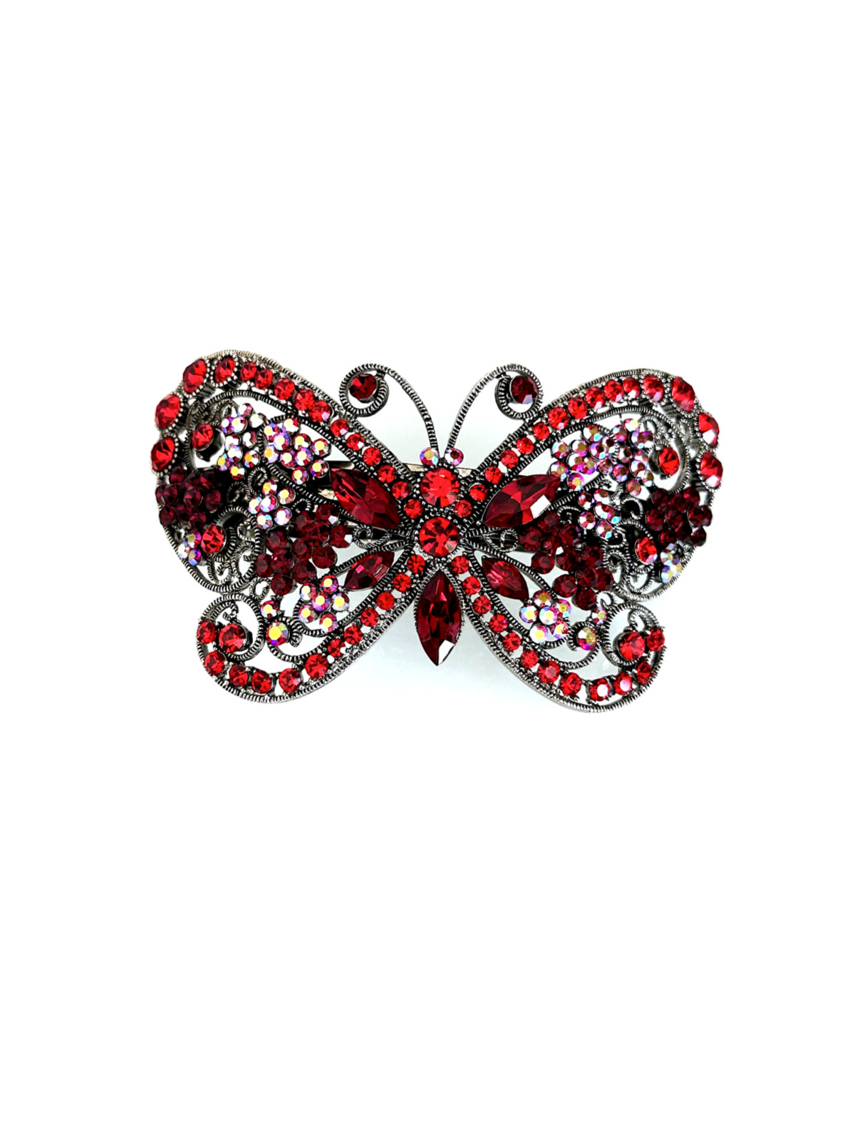 Unknown Designer Multicolor Crystal Butterfly Hai… - image 6