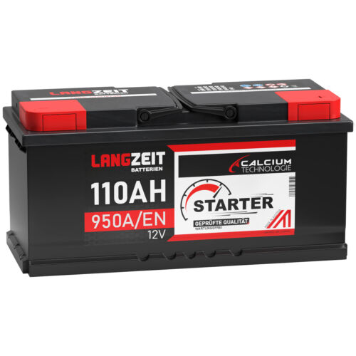 LANGZEIT Starterbatterie Autobatterie 12V 110AH statt 90Ah 95Ah 100Ah 115Ah Auto - Bild 1 von 5