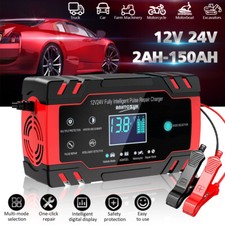 Battery Charger 8A 12V 24V Fully-Automatic Smart Car Maintainer Trickle Charger