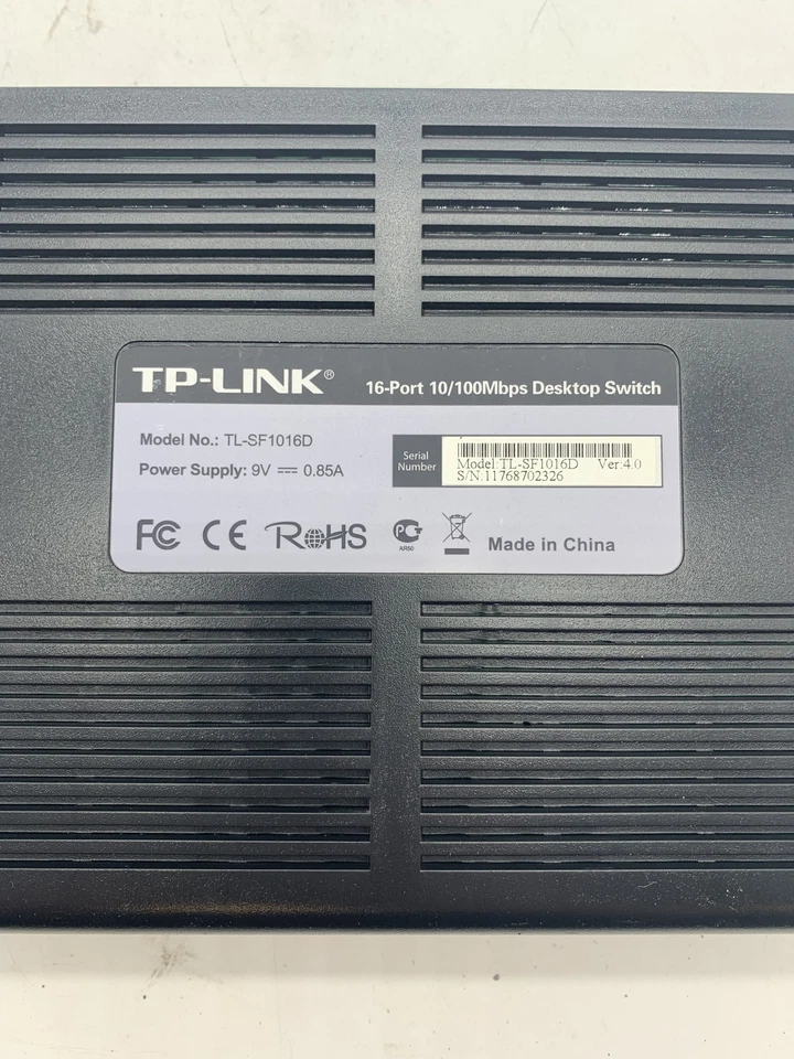 TP-LINK TL-SF1016D 16-Port 10/100Mbps Desktop Switch No Adapter w/ FREE SHIPPING - Image 4 of 4