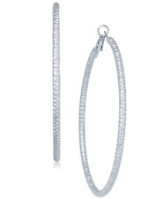 Textured Extra Large 3.5" Hoop Earrings